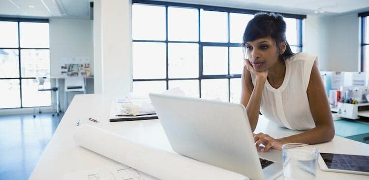 person on laptop