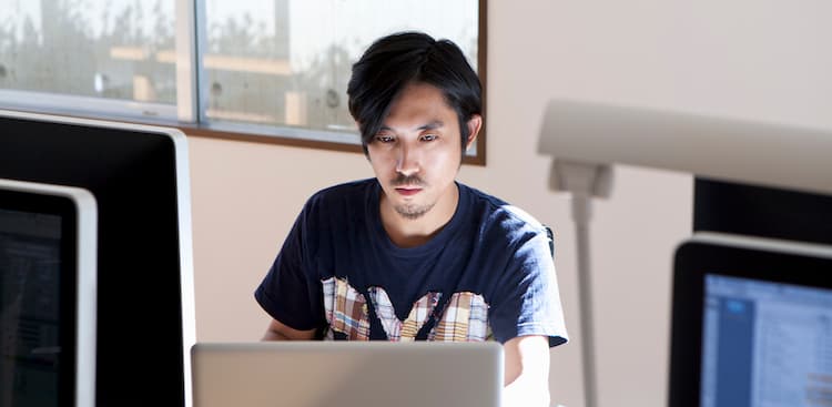 person working