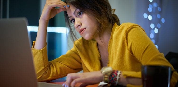 person on laptop