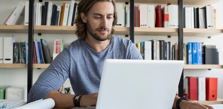 person on laptop