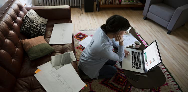 person on computer