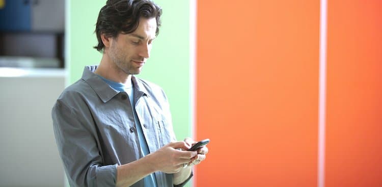 person on phone