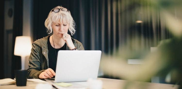 person on laptop