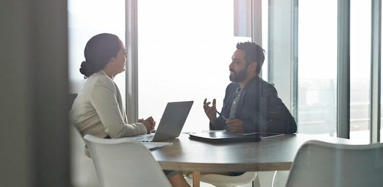 people in interview