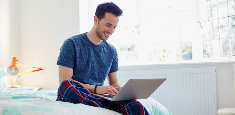 person on laptop