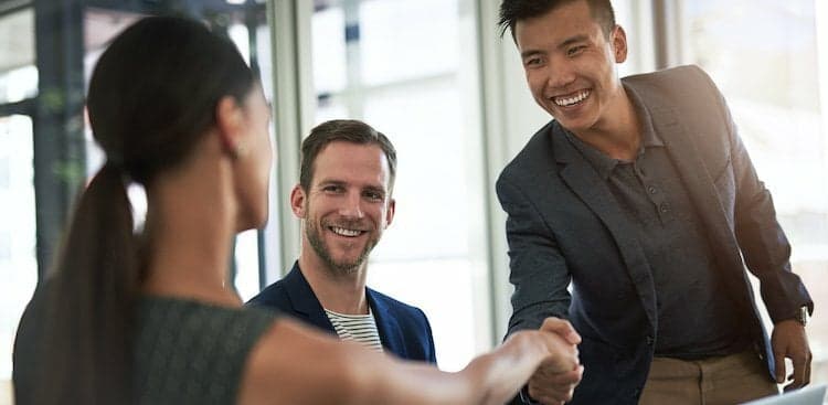 people shaking hands