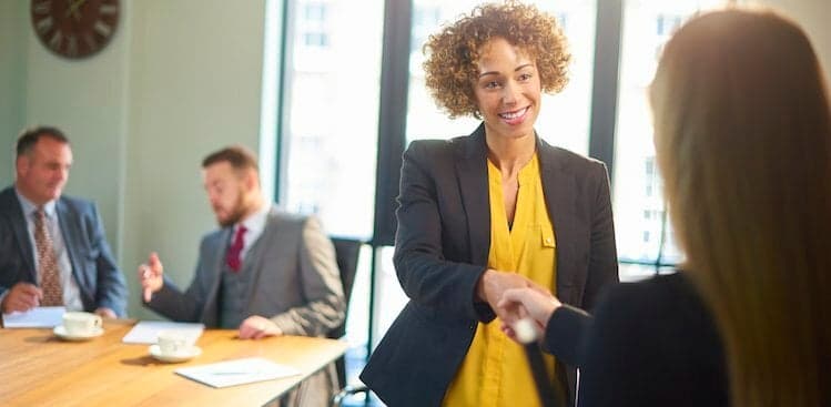 person interviewing for new role