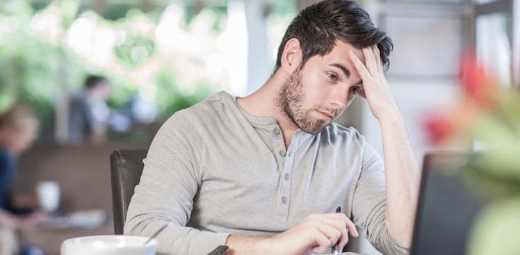 person looking frustrated