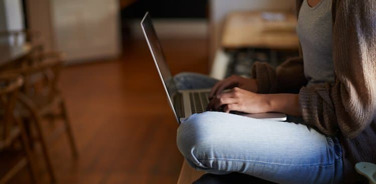 person working on computer