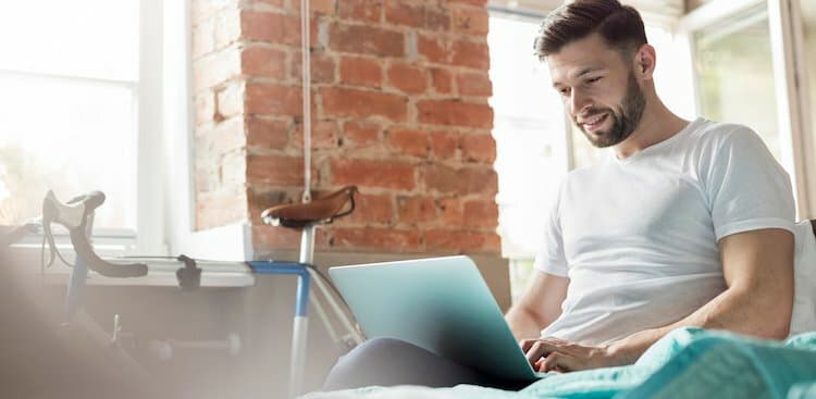 person on laptop