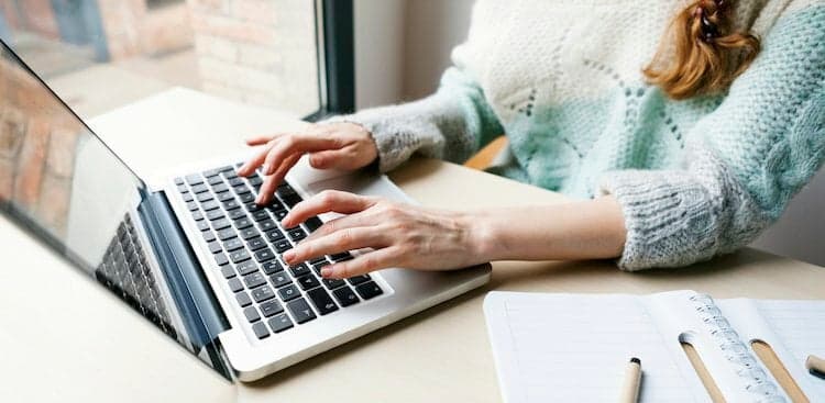 person on laptop