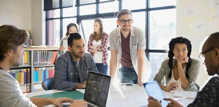 group of people in office