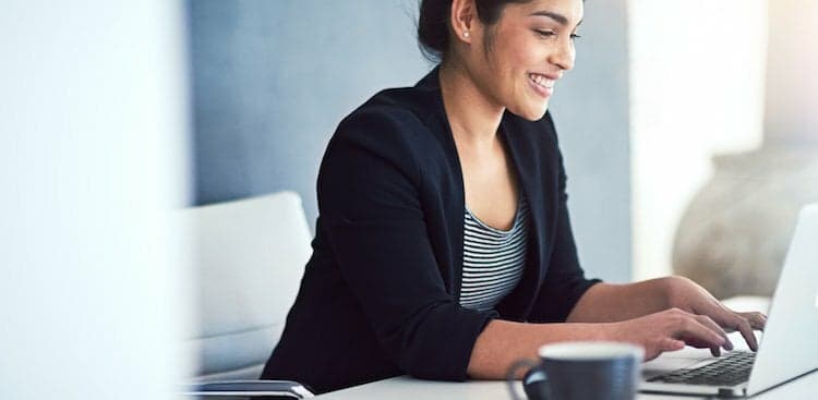 person on computer