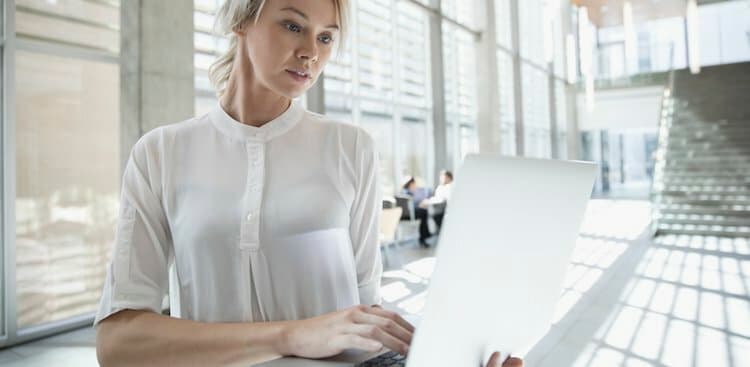 person on laptop