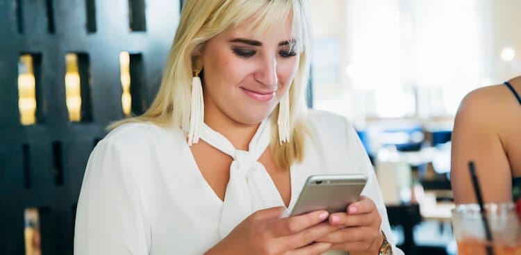 person on phone