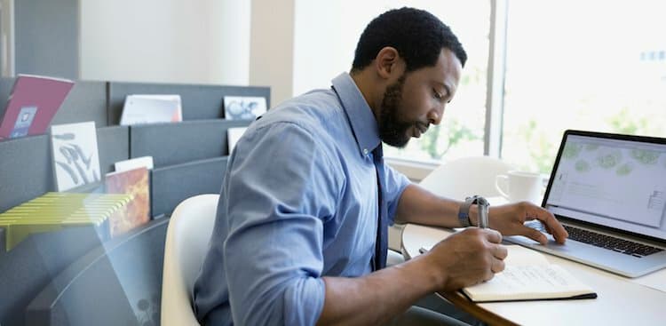 person writing