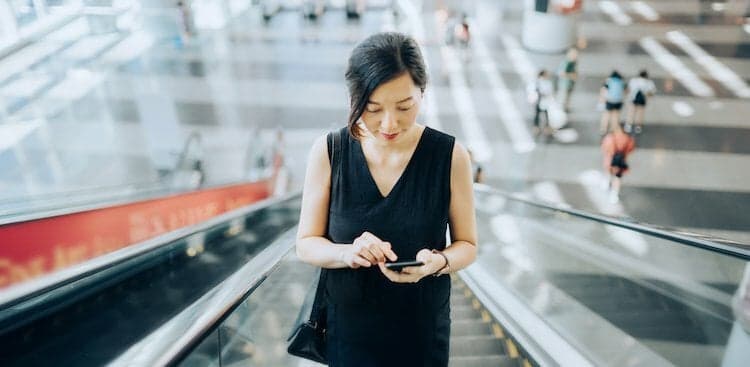 person on phone