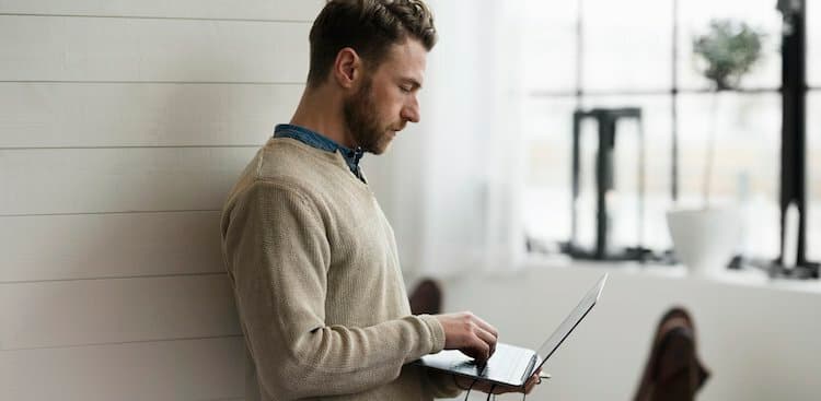person on laptop