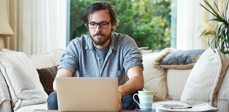 person on laptop
