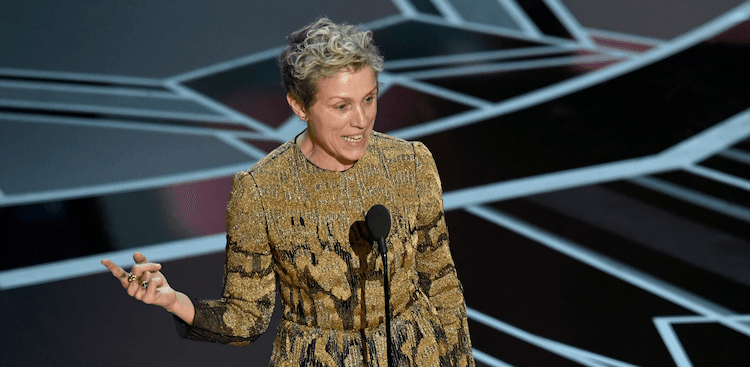 Frances McDormand at the 2018 Oscars