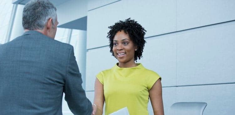 person interviewing