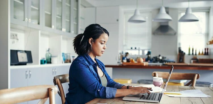 person on computer