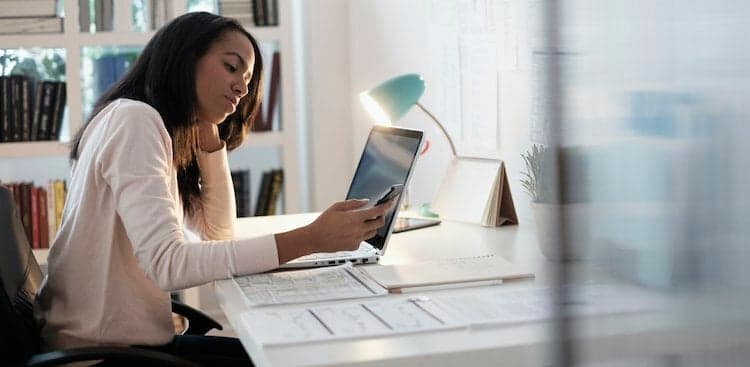 person at computer