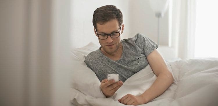 person waking up