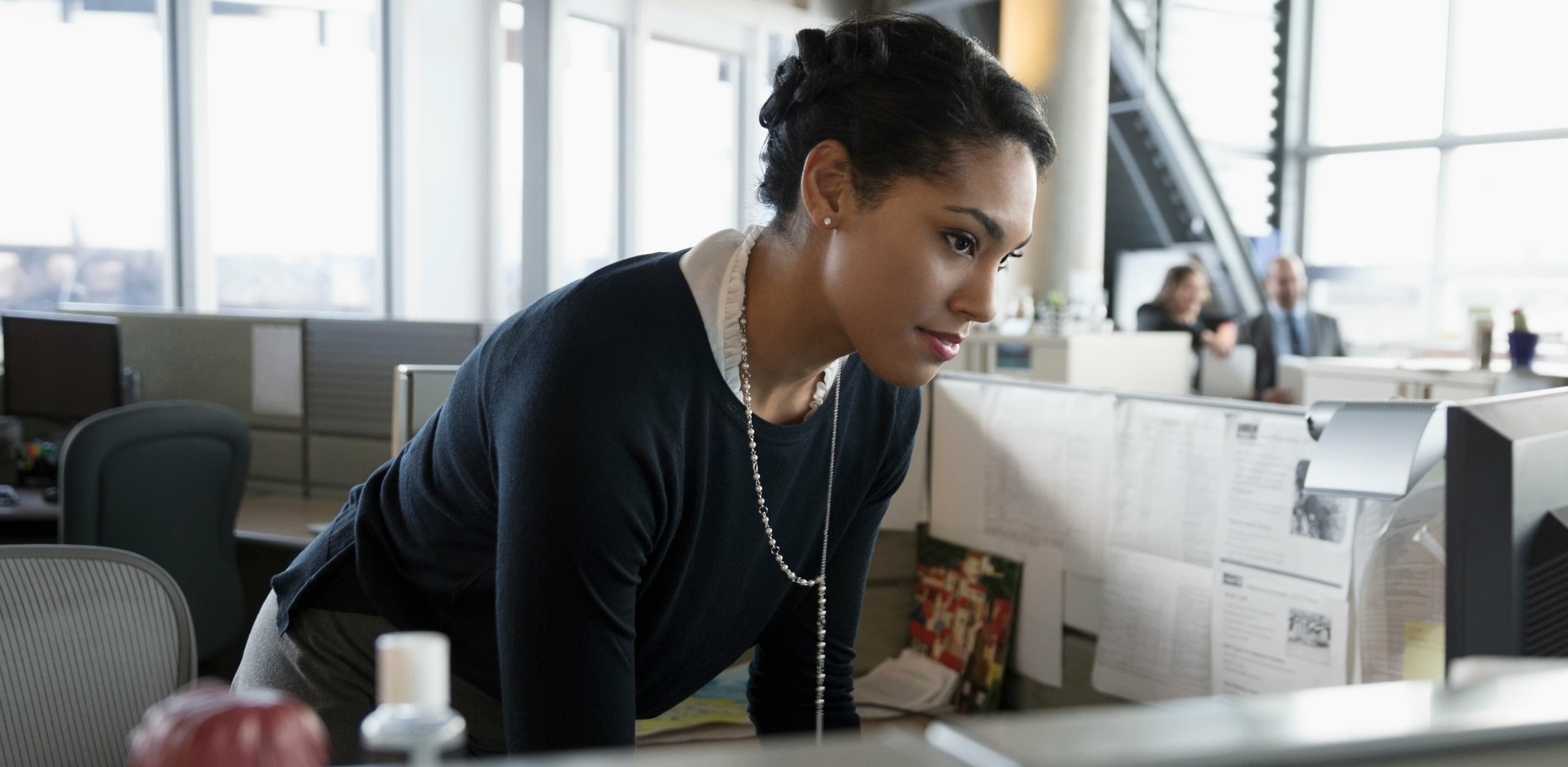 person at desk