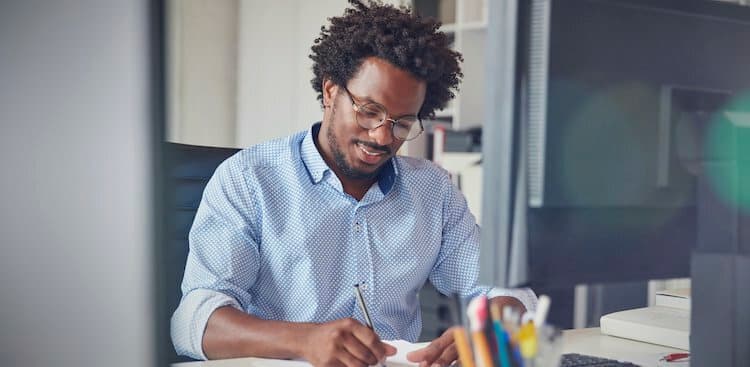 person writing