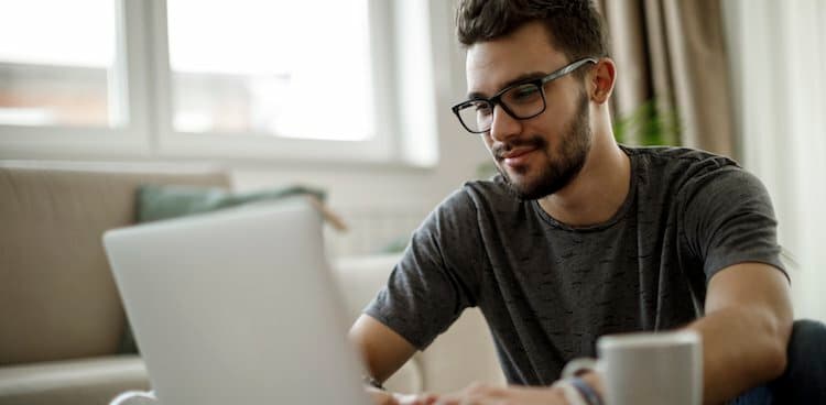 person on laptop