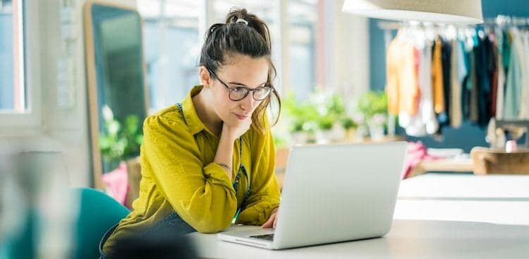 person on laptop
