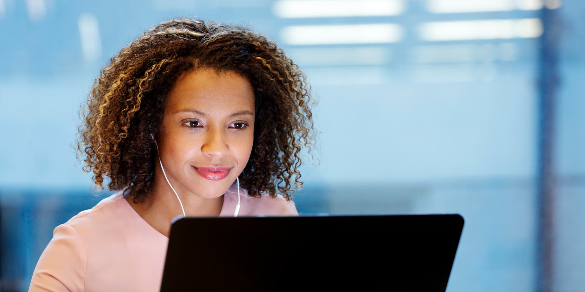 person looking at computer screen