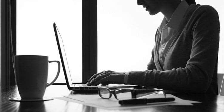 person working in office