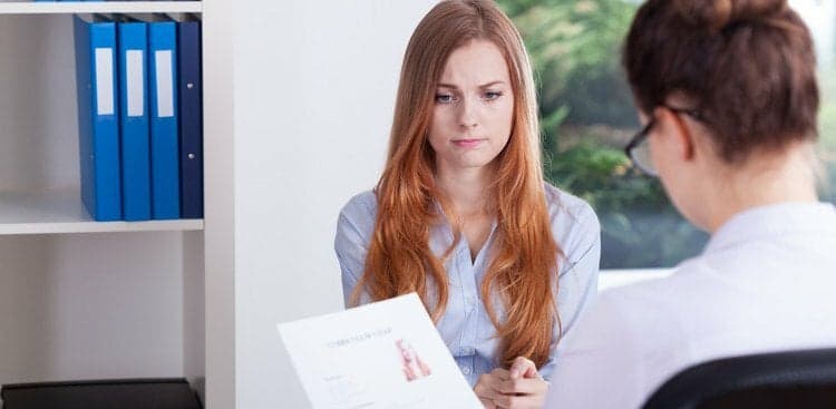 nervous interviewer