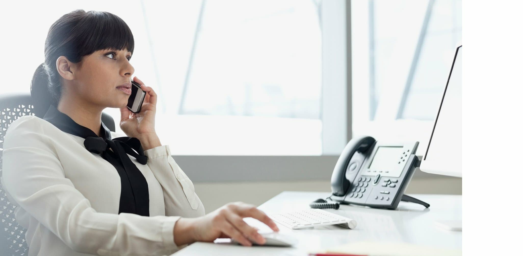 person on phone
