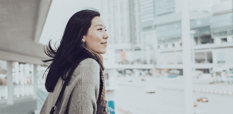 person walking outside